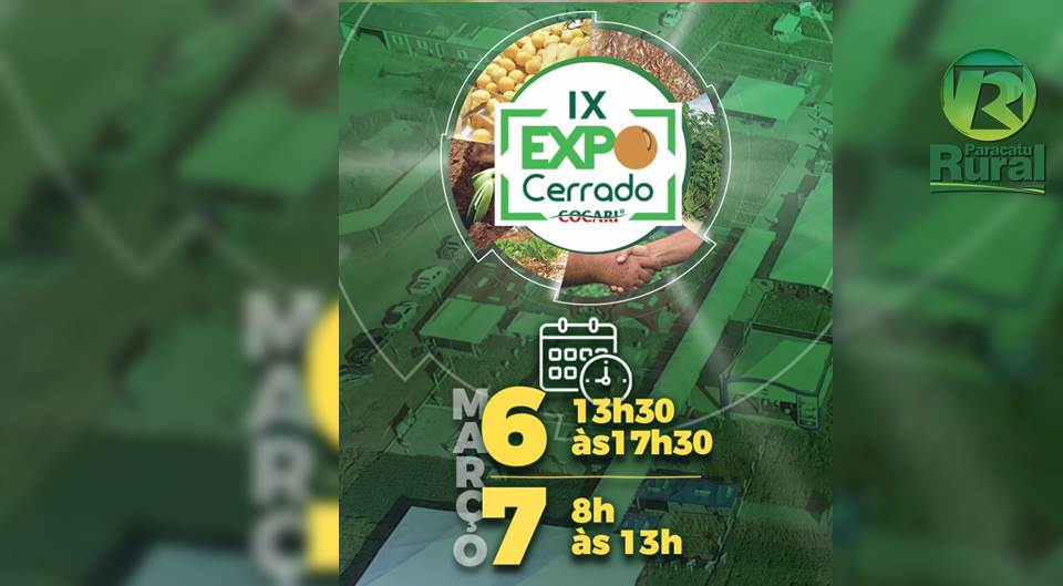 EXPOCERRADO 2020 ACONTECERÁ DIAS 06 E 07 DE MARÇO EM CRISTALINA GO