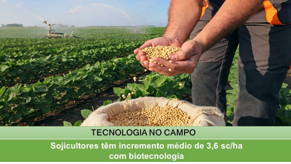Sojicultores têm incremento médio de 3,6 sc/ha com biotecnologia