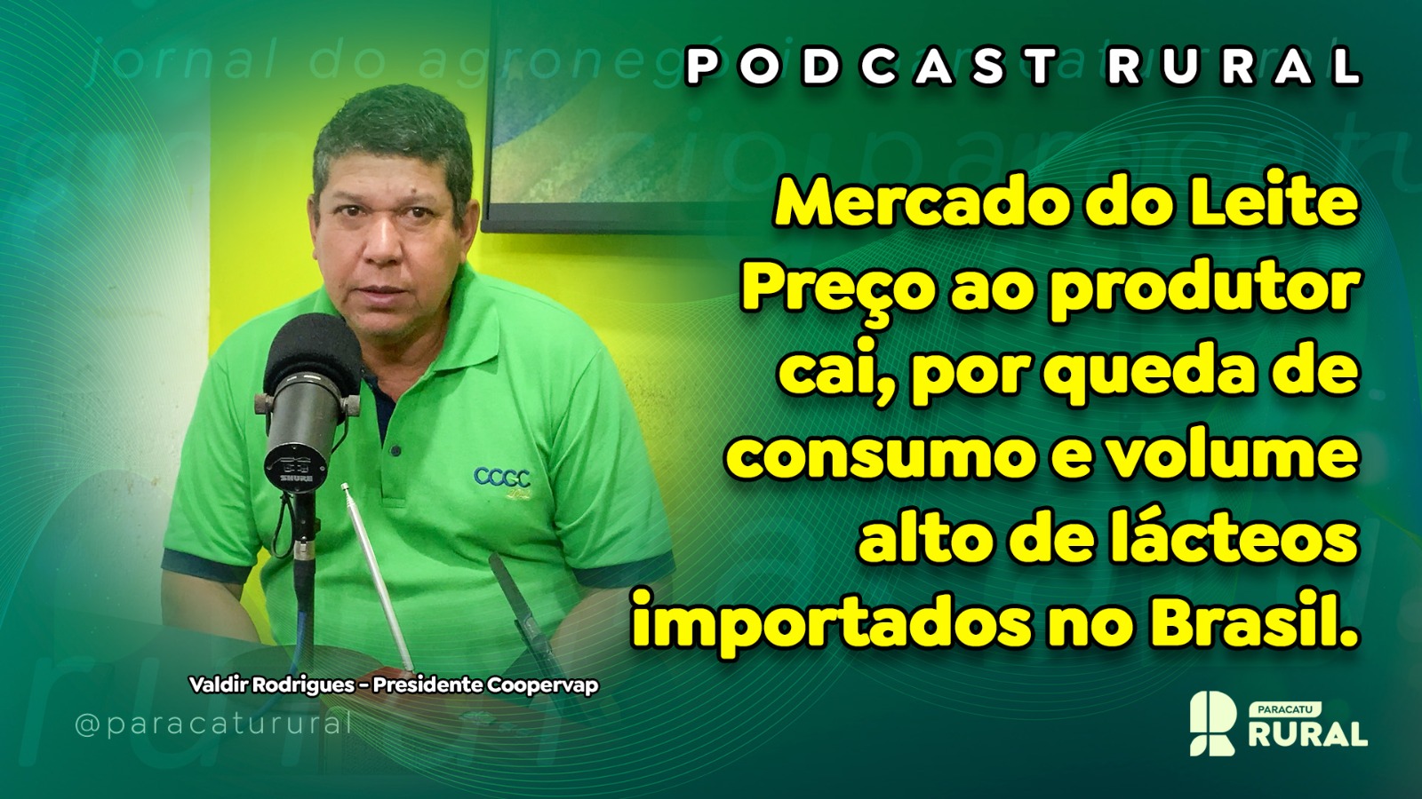 Mercado do Leite - Preço ao produtor cai, por queda de consumo e volume alto de lácteos importados.