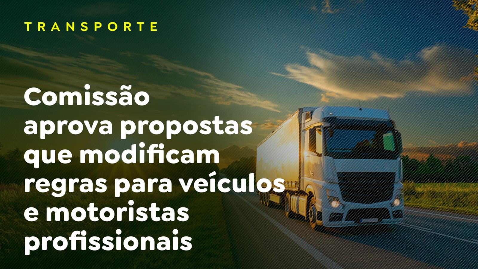 Comissão aprova propostas que modificam regras para veículos e motoristas profissionais