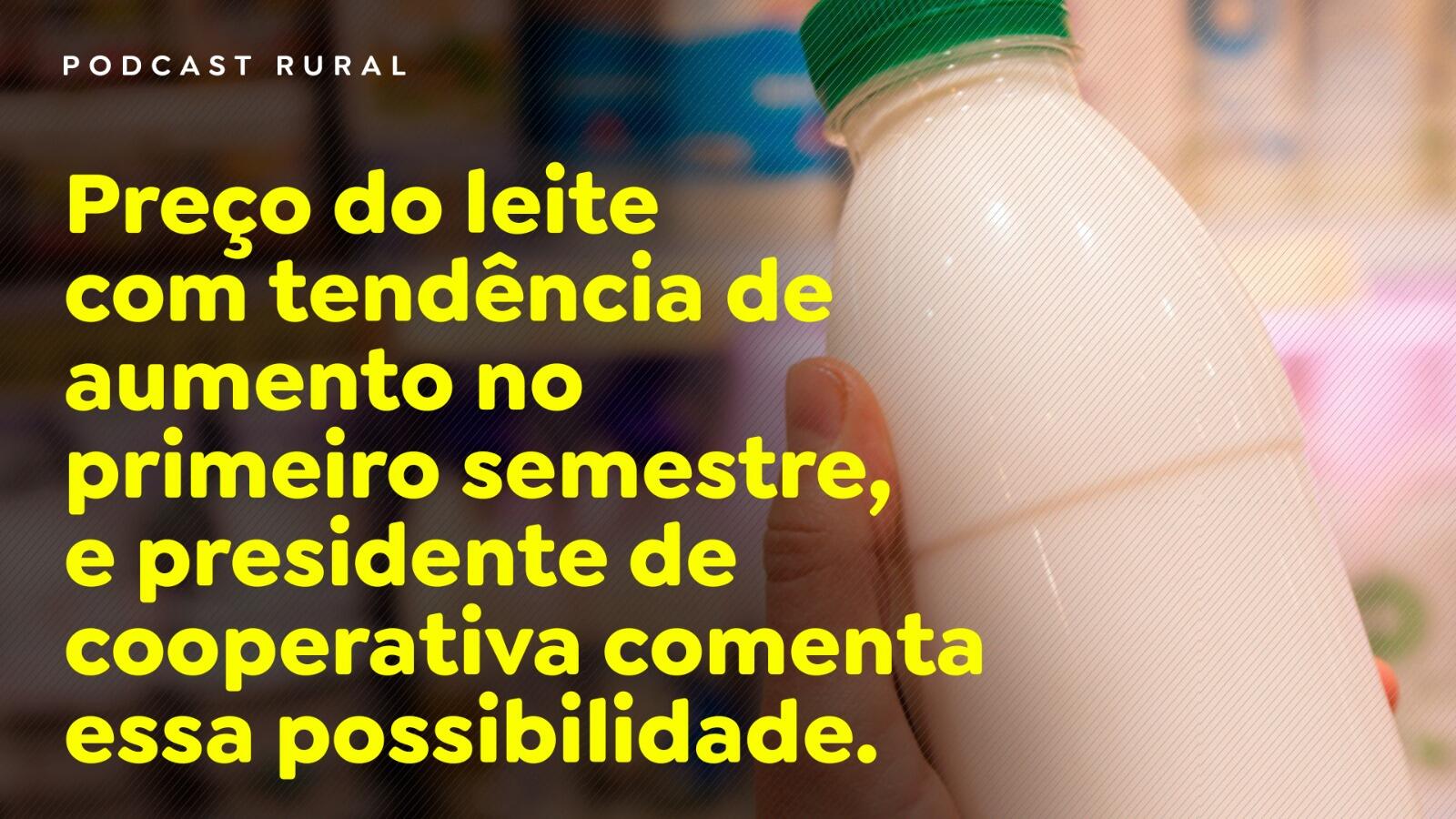 Preço do leite com tendência de aumento no primeiro semestre, e presidente de cooperativa comenta