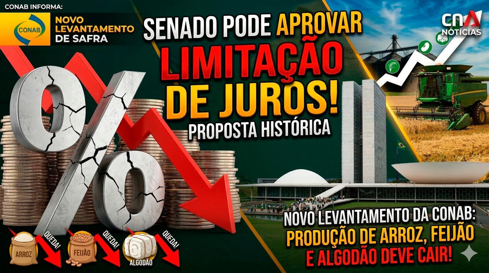 Proposta que limita juros pode ser aprovada pelo Senado