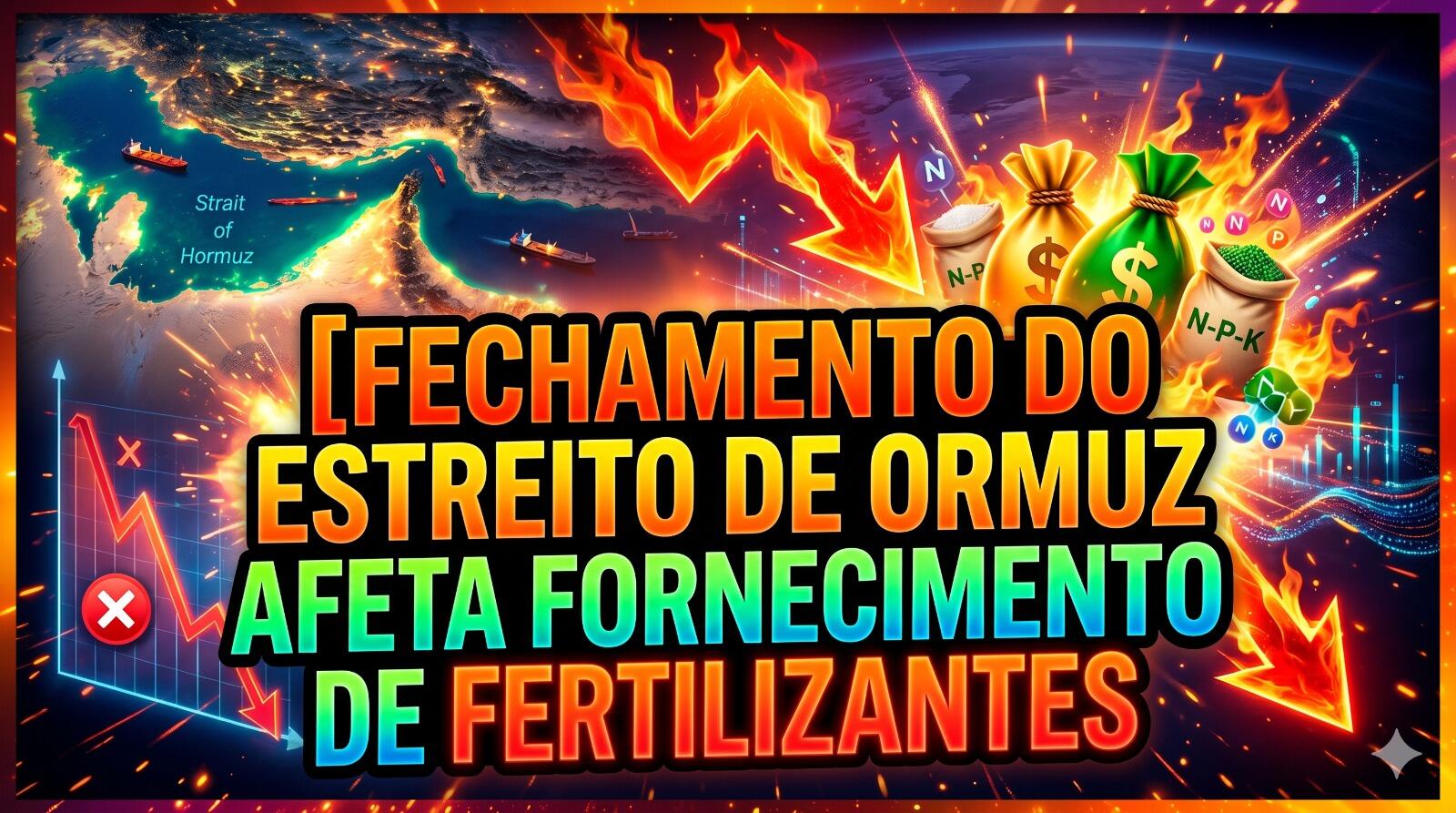Fechamento do Estreito de Ormuz afeta fornecimento de fertilizantes