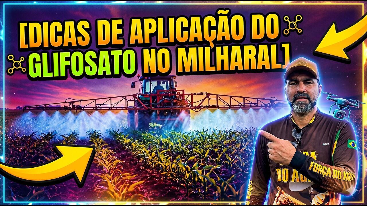Como aplicar glifosato no milharal com bomba costal? Prof. Fabrício Andrade ensina