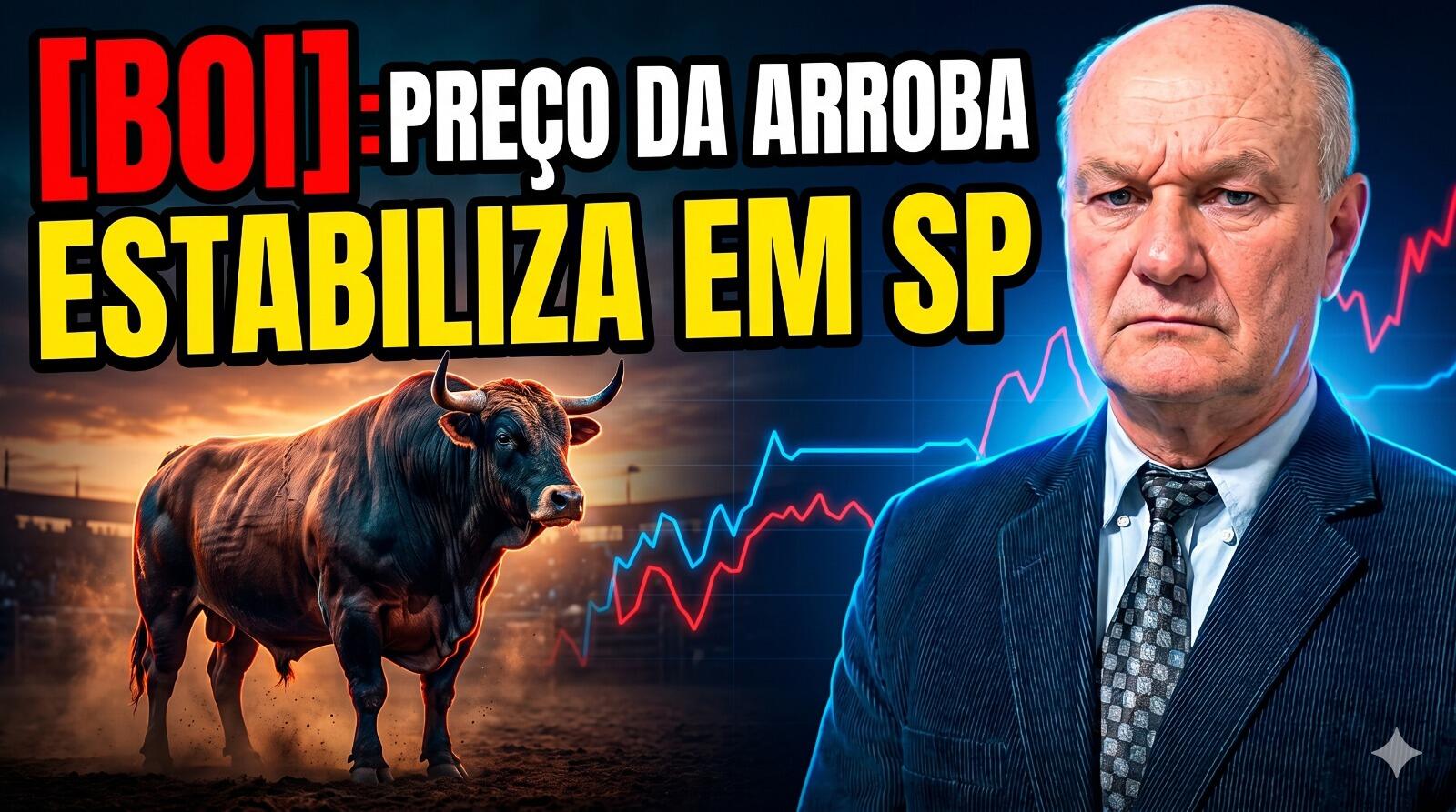 Mercado do boi: preço da arroba estabiliza em São Paulo
