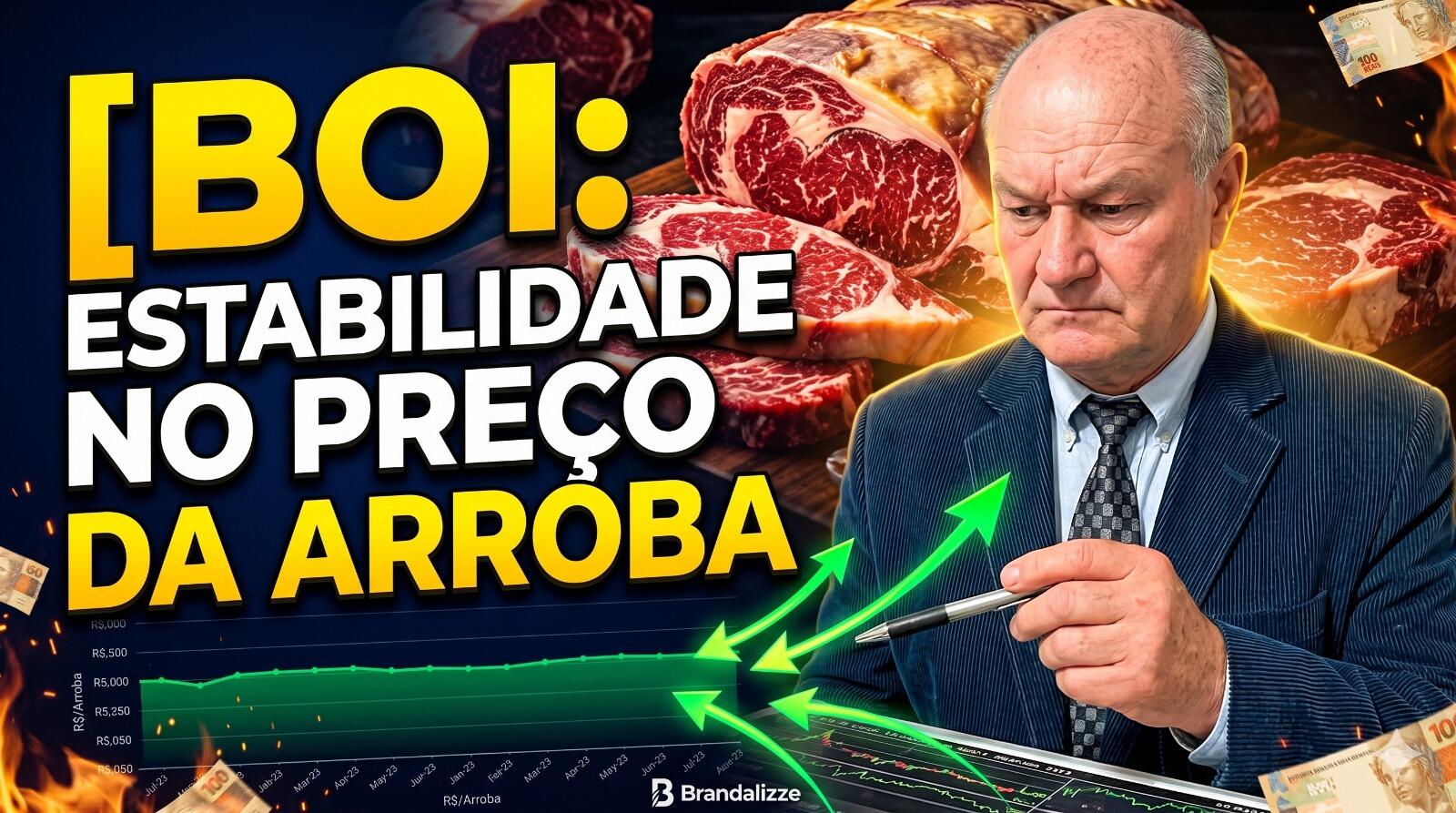 Mercado do Boi: Estabilidade no preço da arroba contrasta com o “boom” nas exportações