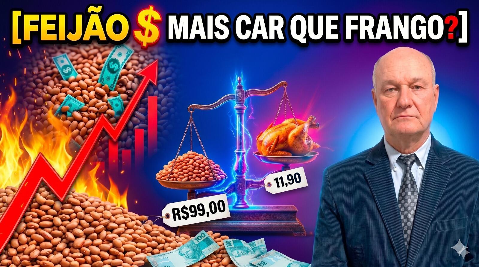 Feijão mais caro que frango? O preço do grão nobre chegou ao limite para o consumidor?