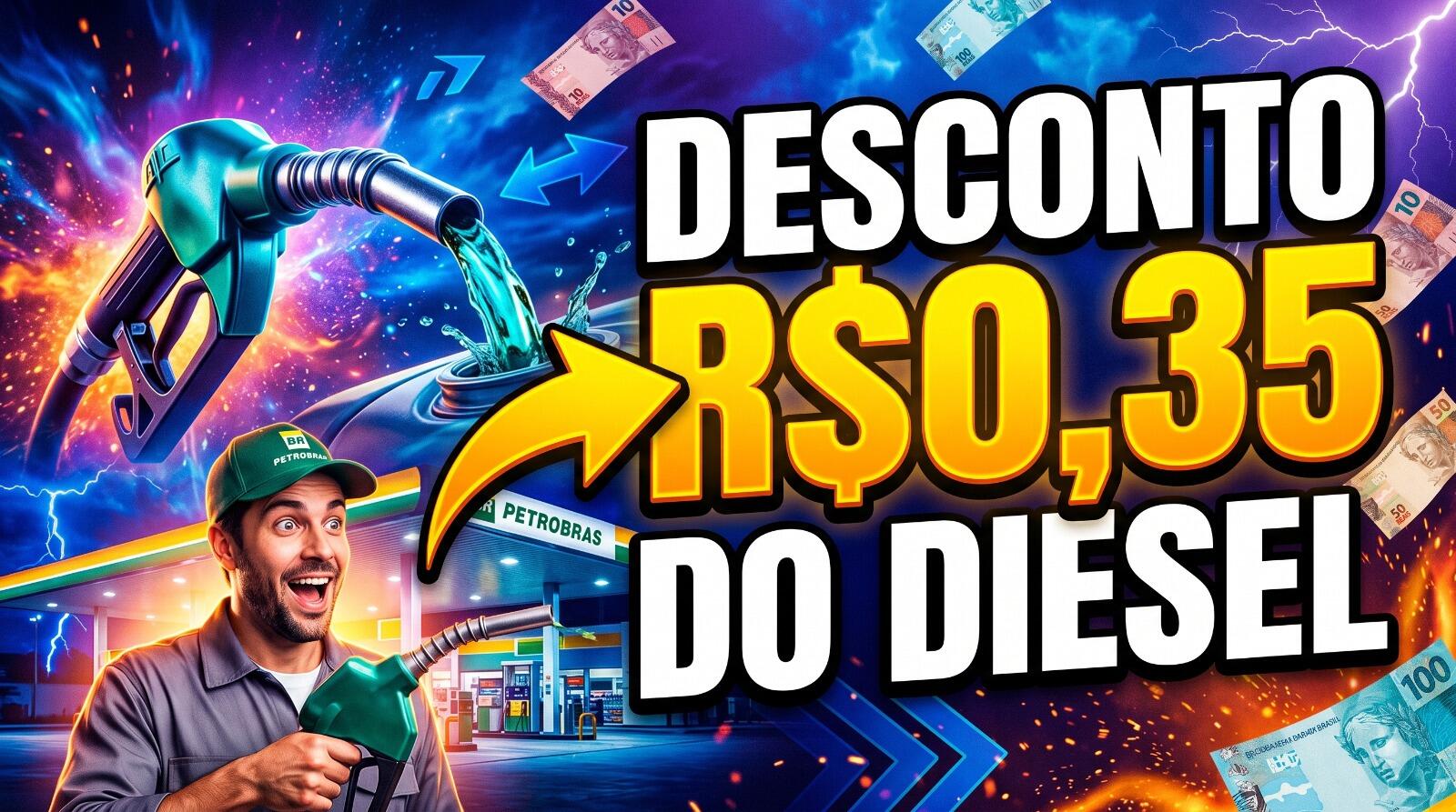 Petrobras aplica desconto de R$0,35 na venda do diesel