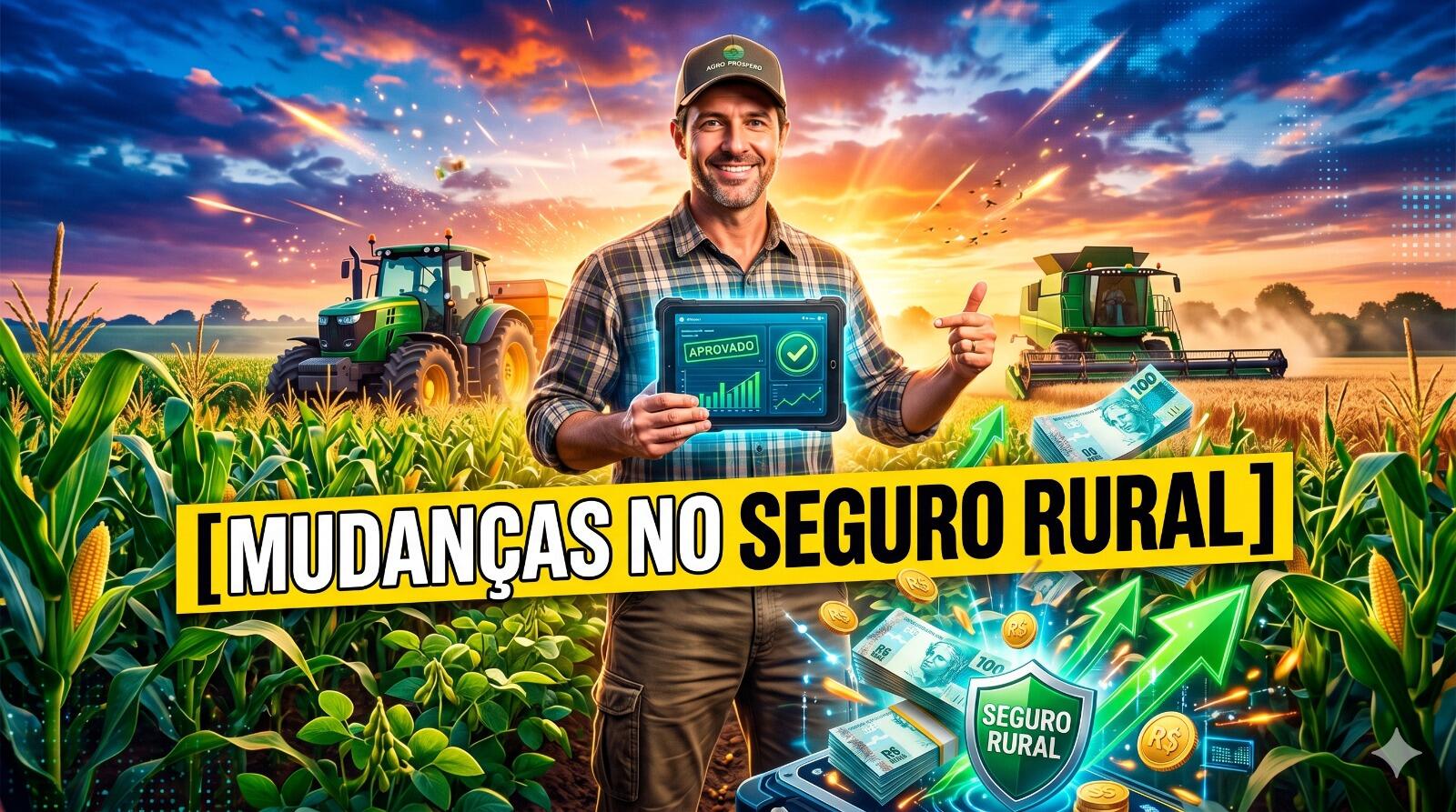 Mudanças no seguro rural, uso de recursos do orçamento para cobrir prejuízos do produtor é aprovado.
