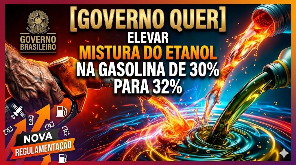 Governo quer elevar mistura do etanol na gasolina de 30% para 32%