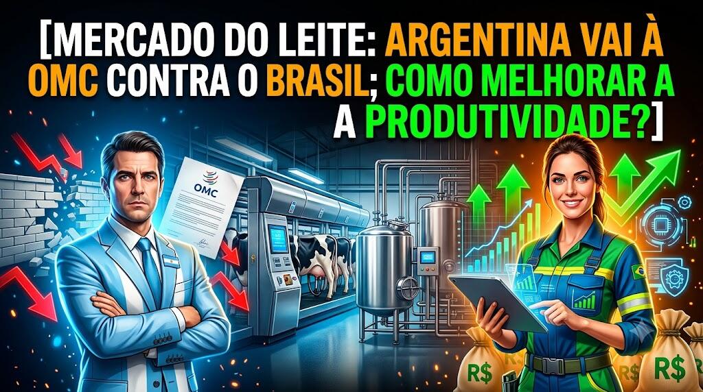 Mercado do leite: Argentina vai à OMC contra o Brasil; como melhorar a produtividade?