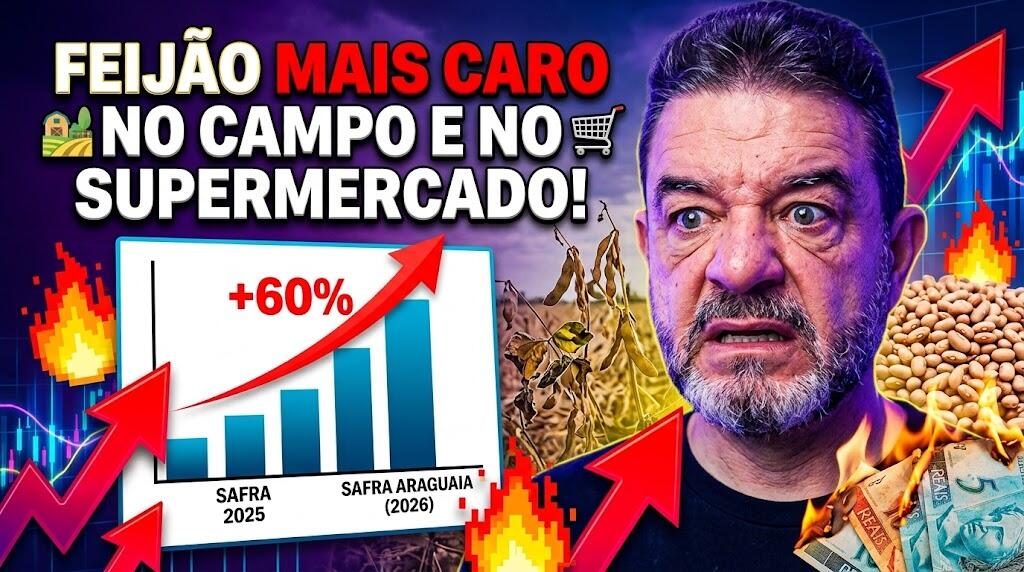 Feijão mais caro no campo e no supermercado!