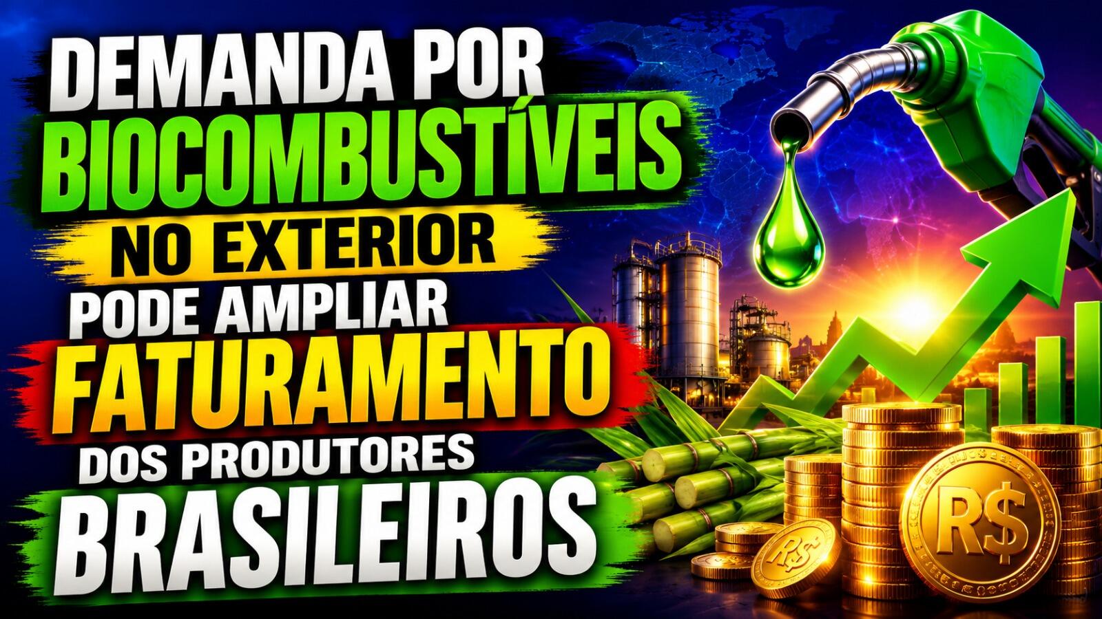 Demanda por biocombustíveis no exterior pode ampliar faturamento dos produtores brasileiros