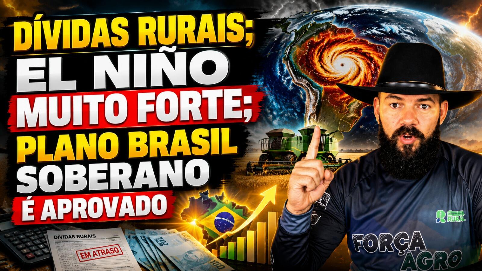 Dívidas rurais; El Niño muito forte; Plano Brasil Soberano é aprovado