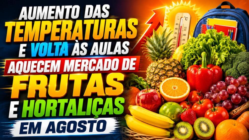 Aumento das temperaturas e volta às aulas aquecem mercado de frutas e hortaliças em agosto