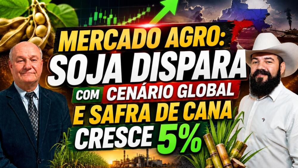 Soja dispara com cenário global e safra de cana cresce 5%