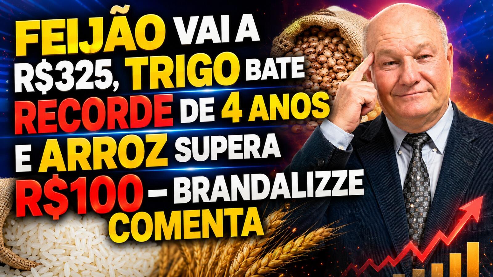 Feijão vai a R$325, trigo bate recorde de quatro anos e arroz supera R$100 – Brandalizze comenta
