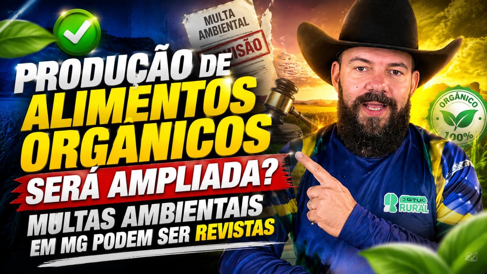 Produção de alimentos orgânicos será ampliada? Multas ambientais em MG podem ser revistas
