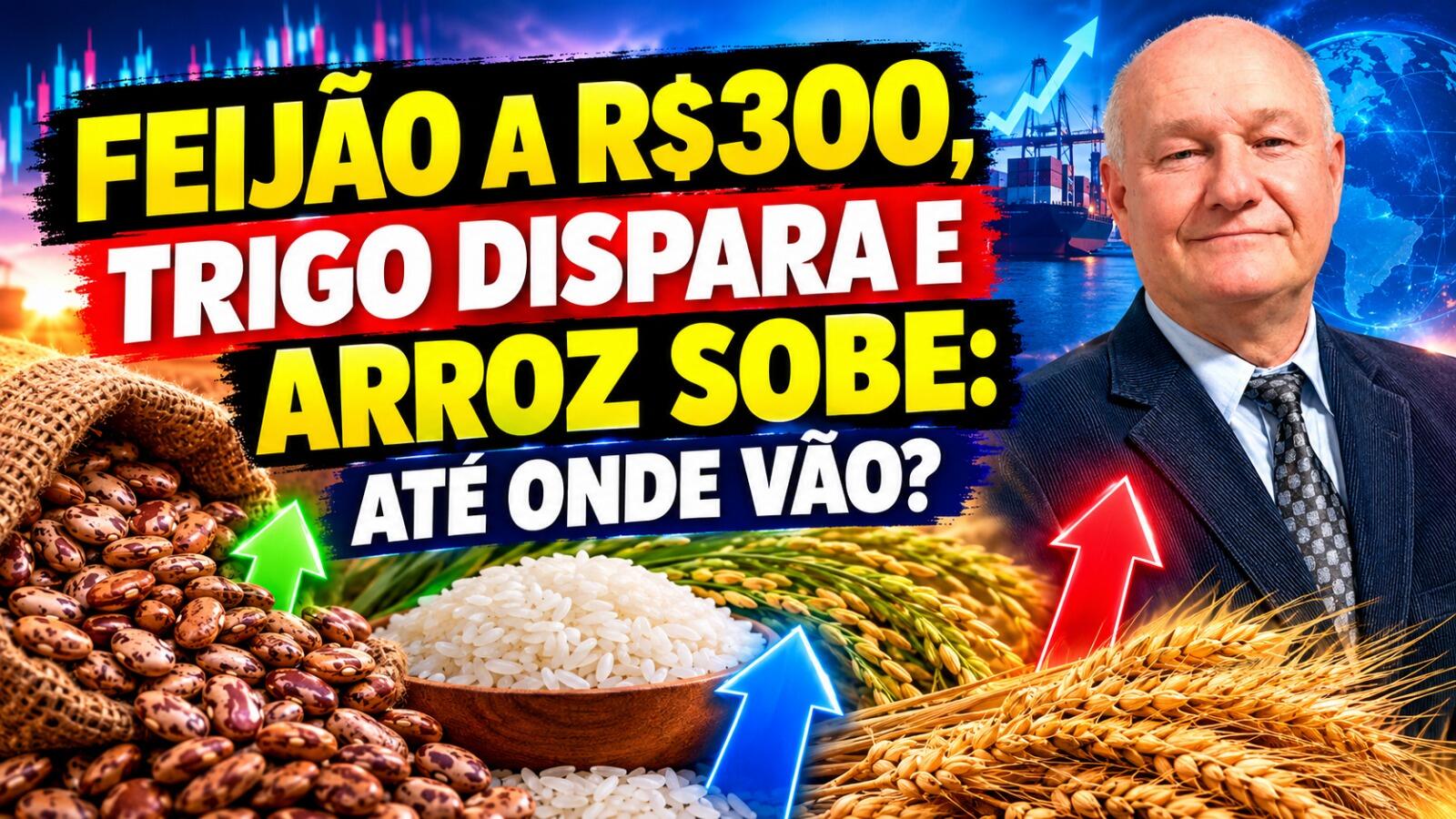Feijão A R$300, Trigo Dispara e Arroz Sobe: Até Onde Vão?