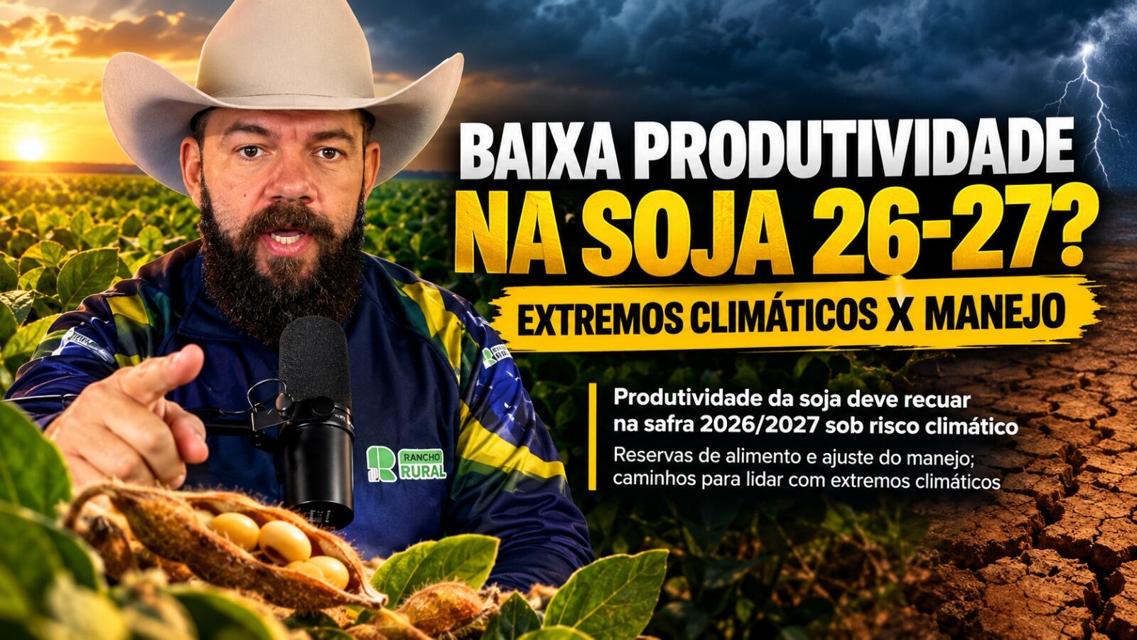 Baixa Produtividade na Soja 26-27? Extremos Climáticos x Manejo