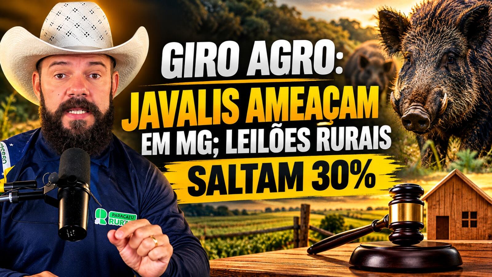 Giro Agro: Javalis Ameaçam em MG; Leilões Rurais Saltam 30%