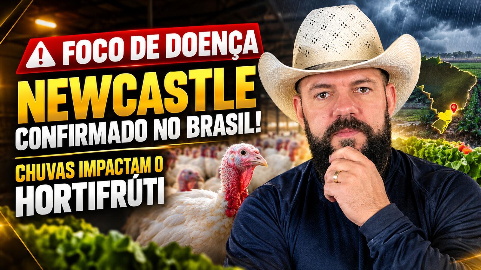 Foco de Doença Newcastle Confirmado no Brasil! Chuvas Impactam o Hortifrúti.